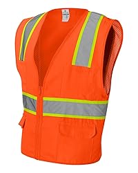ML Kishigo Solid Front Vest With Mesh Back, Orange