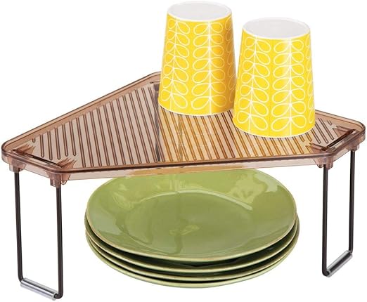 Amazon Com Mdesign Corner Plastic Metal Freestanding Stackable