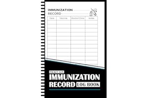 Immunization Record Log Book Pocket Size: Vaccination Medical Tracker and Health history Book