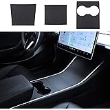BASENOR Tesla Model 3 Model Y Center Console Wrap Cover Kit ABS Plastic Matte Black