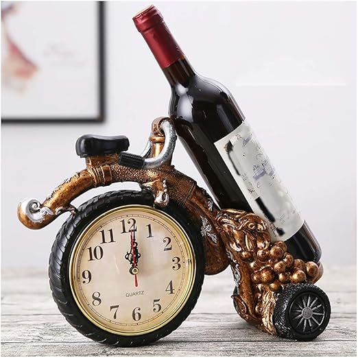Reloj Triciclo Soporte copa vino encimera pantalla almacenamiento copa