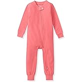 Burt's Bees Baby unisex-baby Honeysoft Pajamas, Footless One-piece Zip-up Pj, Soft Organic Cotton & Lyocell Blend
