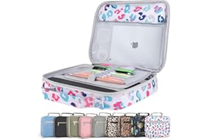 HAWGON Bible Cover for Women - Bible Case for Men Multi-Functional Stationery Organizer - Large Pencil Case Organizers - Bible Study Supplies for Home, Office, Travel - 11"x8"x2.5" -White Base