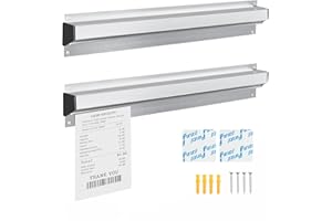 Restaurant Ticket Holder, 16/18/24/28/30" Check Rack Order Receipt Rail Display Slide for Commercial Kitchen Cafes Pubs Bars 