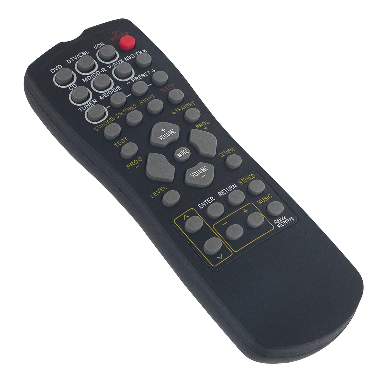 VINABTY RAV22 WG70720 Replacement Remote Control RAV22-WG70720 AV Remote Control Replaced Compatible with Yamaha AV Receiver RX-V357 RX-V359 RX-V350 RXV350 RXV359 RXV357 HTR5930 HTR5940 Remote Control