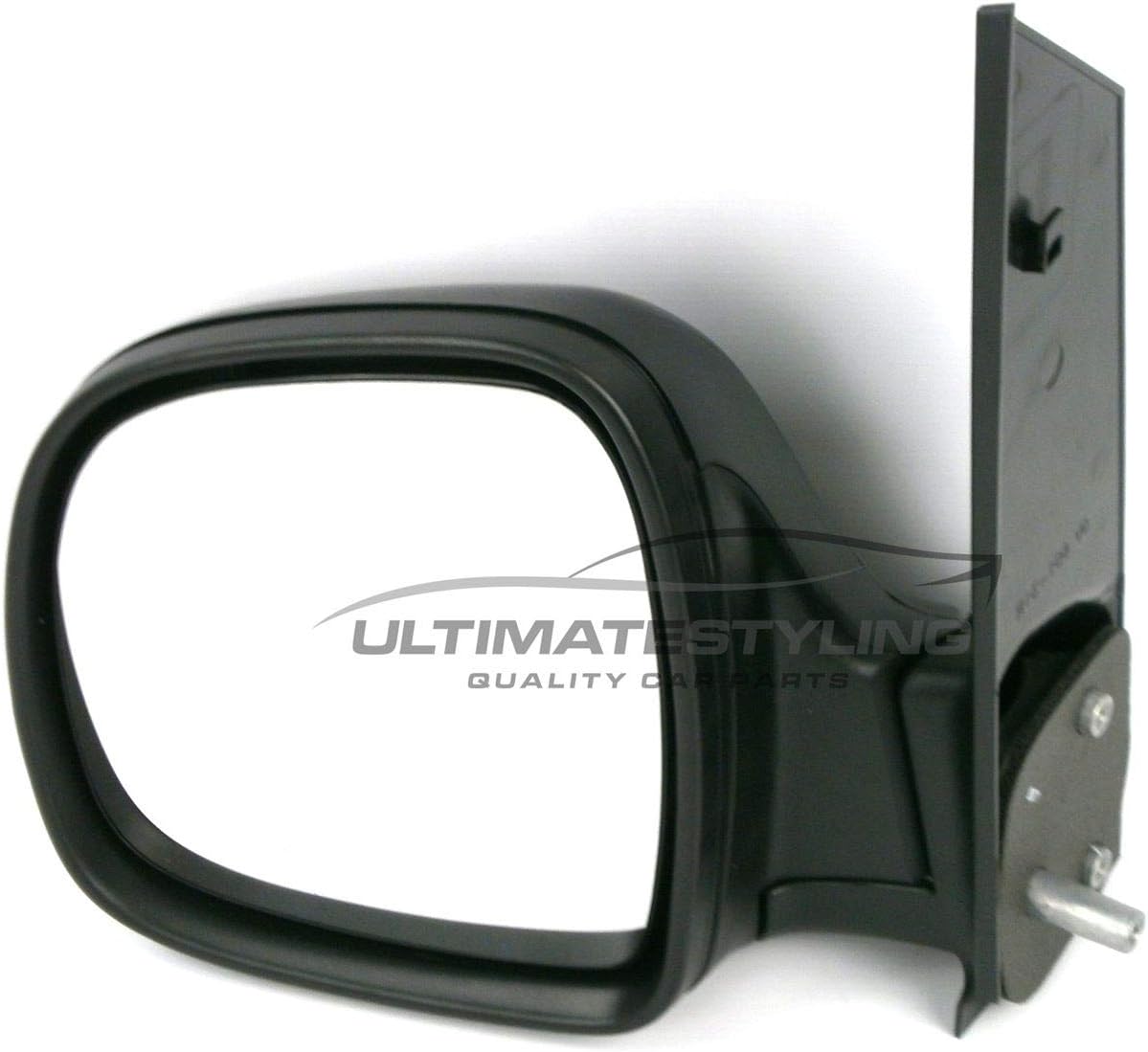 Ultimate Styling Replacement Manual None Power Folding Wing Door Mirror With Non-Heated Glass With Black Mirror Cover Cap Side Of Product Passenger Side (LH)