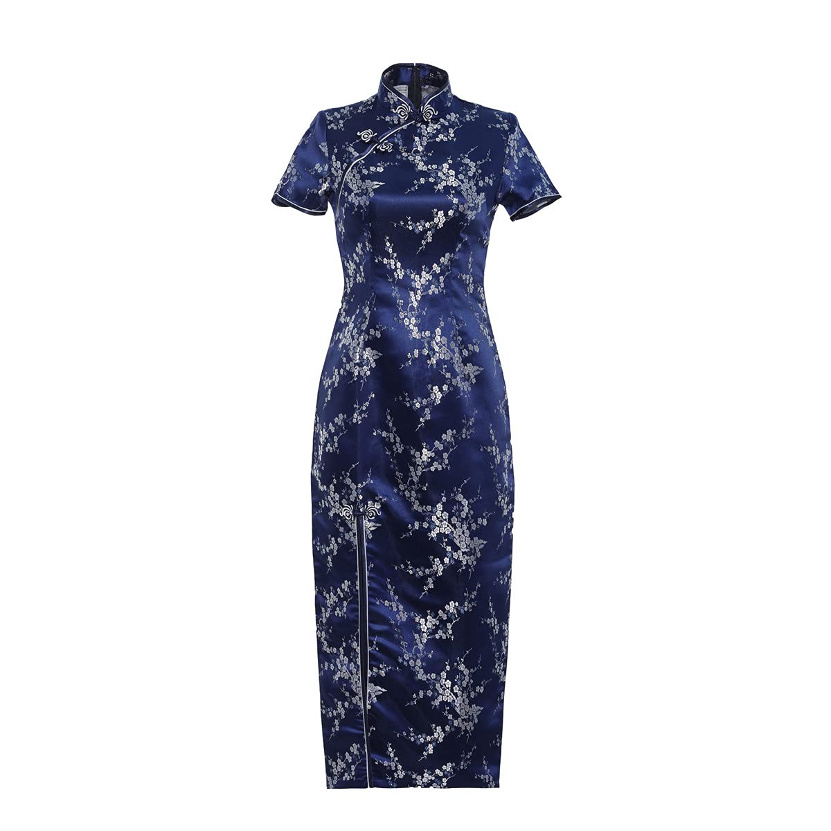 Shanghai Story Short Sleeve Long Qipao Brocade