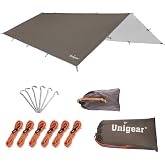 Unigear Hammock Rain Fly Waterproof Camping Tent Tarp for Backpacking | Lightweight Tent Tarp with UV Protection, 9.8-16.5 ft Size Options, Rain Shelter for Camping and Outdoor Adventures