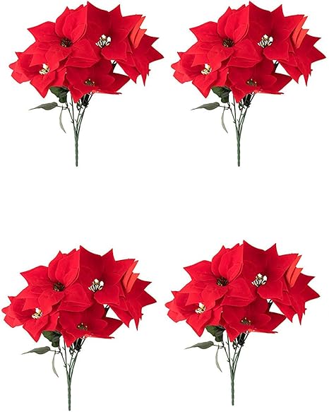 ramo de flores para hacer coronas decoraciones navideñas Lote de 4 