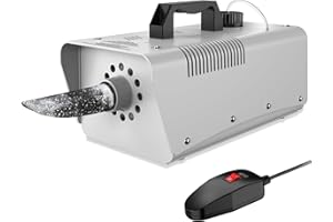Wisdomlit Snow Machine, 650W Snowflake Machine, Artificial Snow Maker with Wired Controller for Indoor Outdoor Stage DJ Photography Christmas Party (Grey)