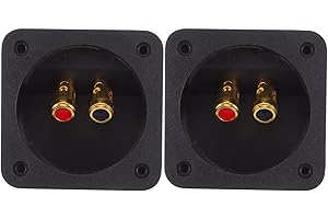 BESPORTBLE 2pcs Speaker Box Terminal Cups with Spring-Loaded Double Binding Posts for Subwoofer Enclosure