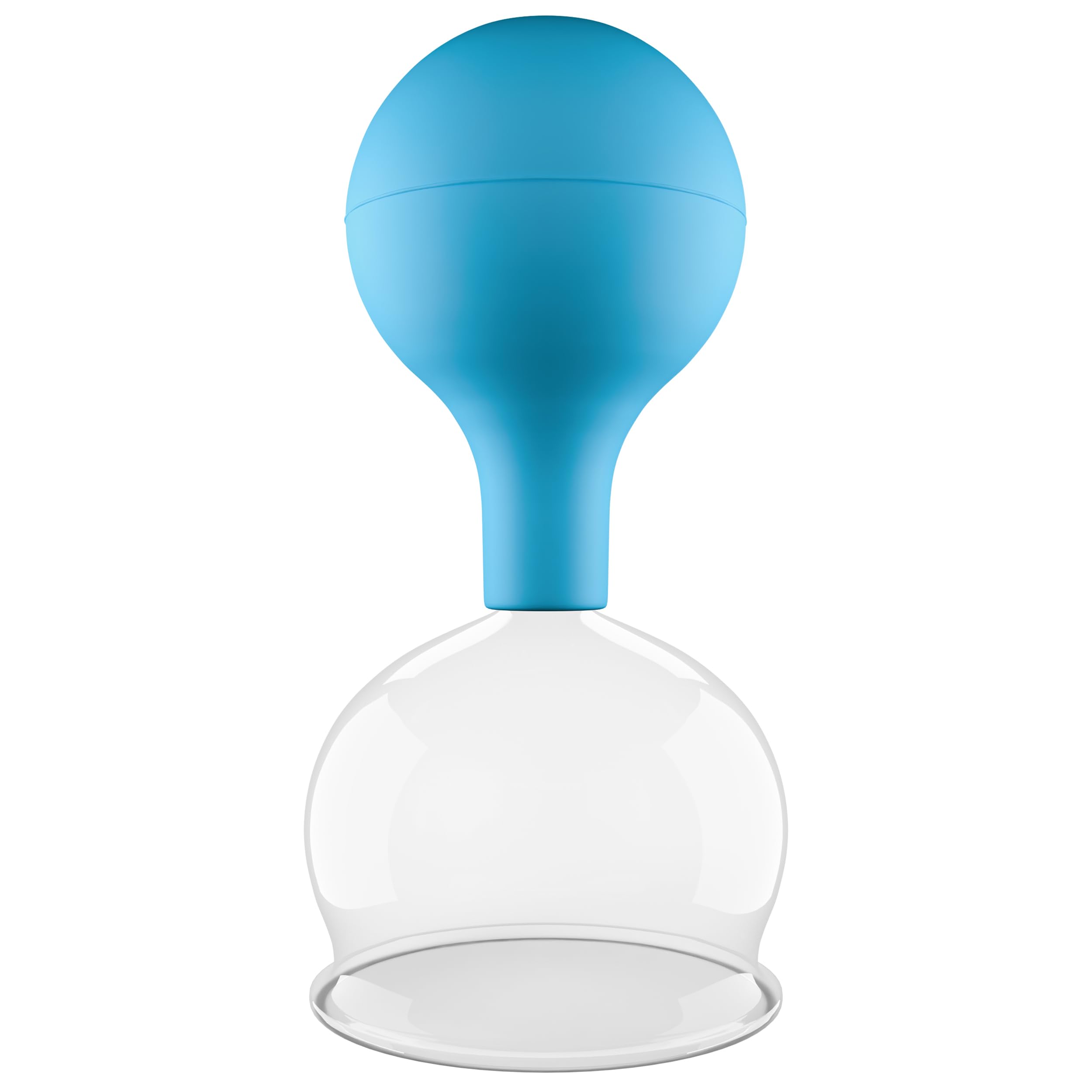 Pulox Cupping Glass Made of Real Glass Various Sizes and Colours (62 mm, Blue)