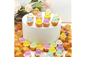 10-20PCS Resin Cute Glowing Eggshell Chicks, Colorful 3D, DIY Home Decoration for Daily Display (10pcs)