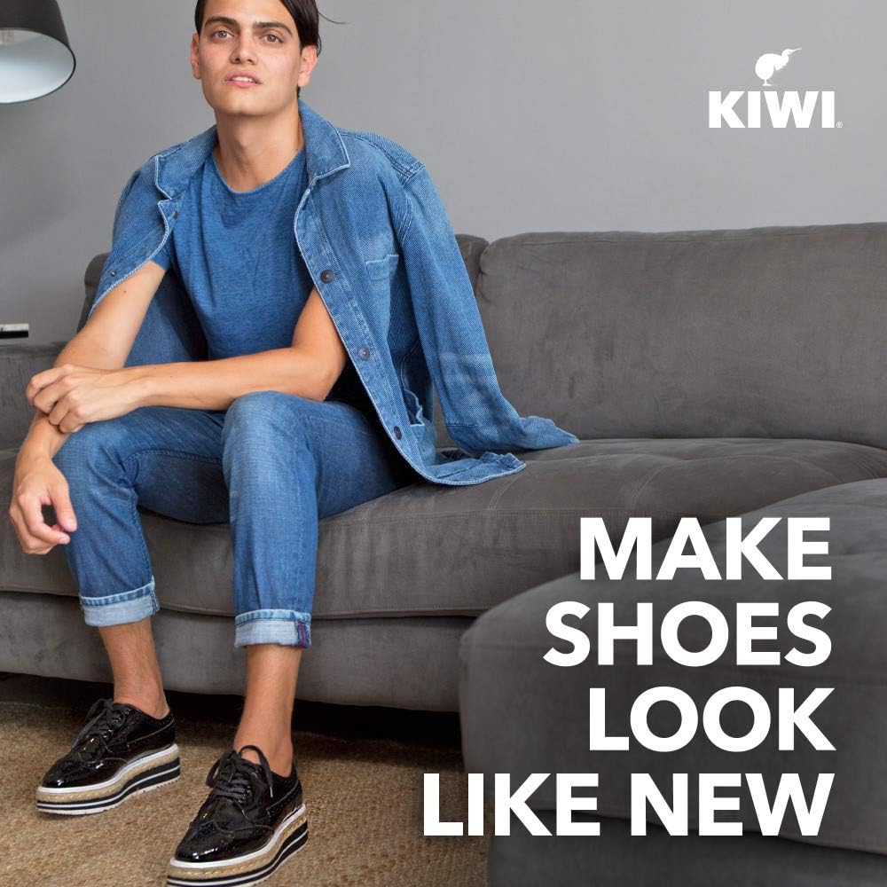 KIWI Shoe Shine Kit, Black - Gives Shoes Long-Lasting Shine and Protection (2 Tins, 1 Brush, 1 Dauber and 1 Cloth), 2.5 Ounce, 2 Pack: Health & Personal Care
