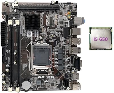 Wresetly H55 Motherboard LGA1156 DDR3 i3 i5 i7 Desktop PC w/ i5 650 CPU