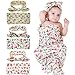 Bigface Up Swaddle Sack,Newborn Baby Sleep Blanket with Headband (3 Sets)