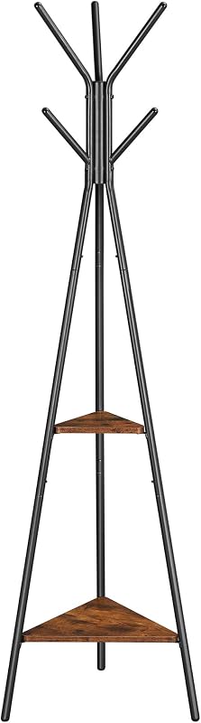 Garderobenständer in Baumform, Industrie-Design, mit 2 Ablagen