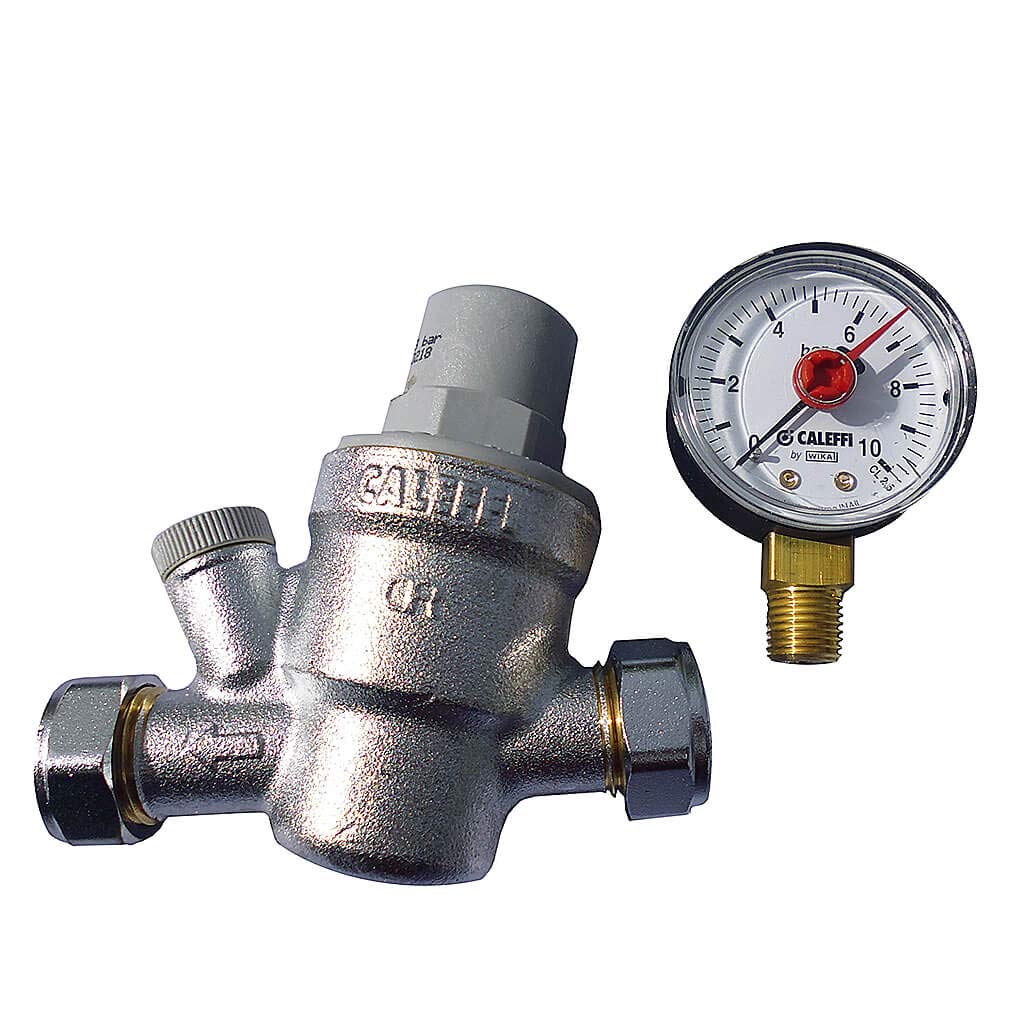 Caleffi 15mm Pressure Reducing Valve (3 Bar) with Gauge 533841