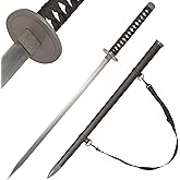 COSWOR 41.3" Anime Carbon Steel Katana Samurai Sword for Cosplay, Performance Props, Home Decor