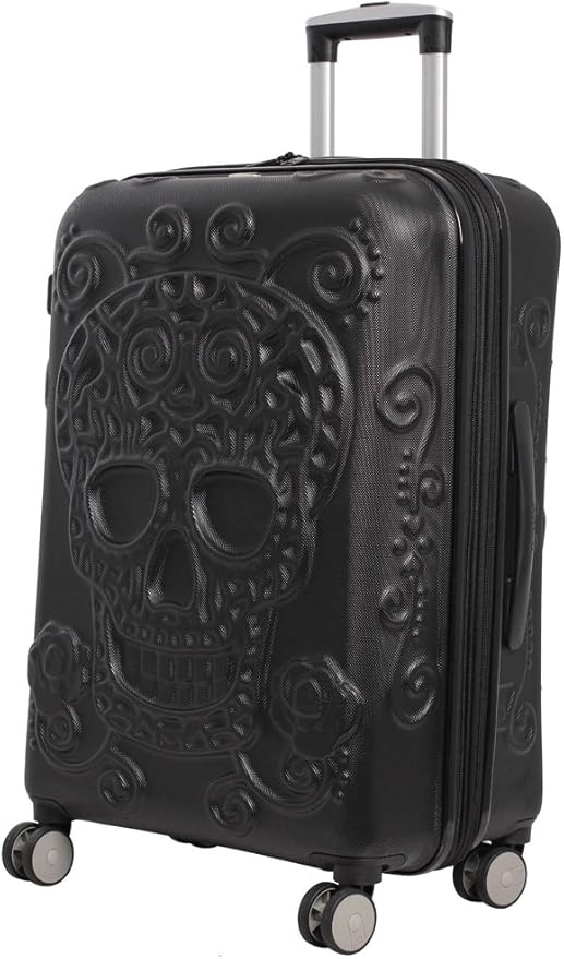 it luggage skulls embossed hardside