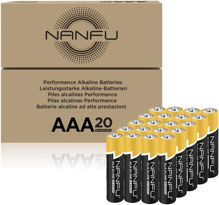 NANFU High Performance AAA Alkaline Batteries (20 Count), Ultra Power, Long Lasting for Household Devices …: Electronics