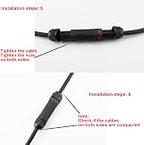 CESFONJER IP68 Waterproof Wire Connector 2/3 Pin Cable Coupler 5-13mm Diameter view 6