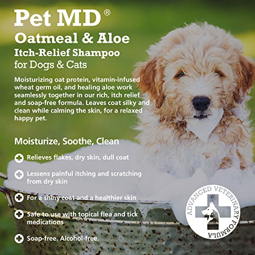image for Pet MD - Oatmeal Dog Shampoo Cats and Dogs for Itch Relief and Moistur