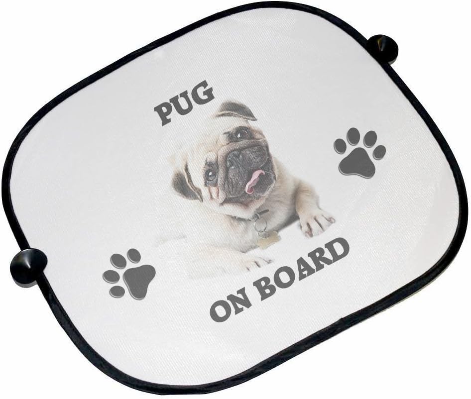 Pug On Board Car Sun Shades