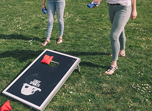 Cornhole Boards with Aluminum Frame by Legit Sports | Bean Bag Toss Corn Hole Outdoor Game with Weighted Bean Bags | Lightweight and Durable Materials | Great for Travel, Camping, Parties - Thumbnail 3