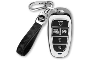 MILD EAST For Hyundai Key fob Cover Fits for 2024 2023 2022 2021 Hyundai Sonata Santa fe Tucson Smart 5 Button Key Case Shell