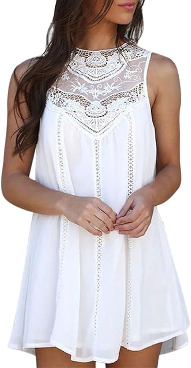 white flowy sundress