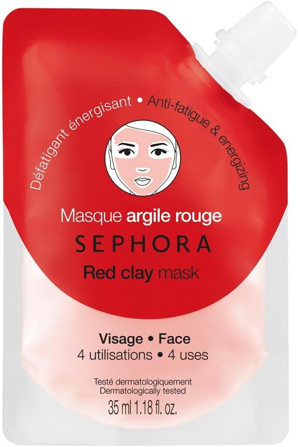 SEPHORA Red Clay Mask with guarana extract softens the signs of skin fatigue 35 ml
