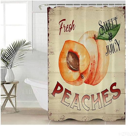 Antimoho Tela Impermeable Poliéster Cortina De Ducha Melocotón Cortina