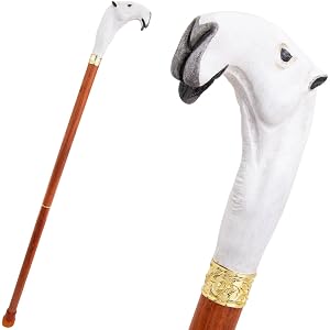 Wooden Camel Walking Canes, with Ergonomic Handle and Anti Slip Rubber Tip Men Womens Luxury Decorative Cospaly Stick 94cm