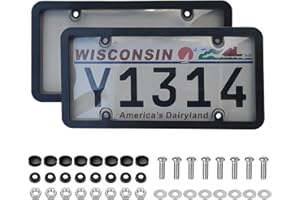 BLVD-LPF OBEY YOUR LUXURY Pair of Transparent License Plate Protectors - Unbreakable License Plate Frame with Screw Covers