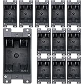 HXH Single Gang Electrical Outlet Box,Old Work, 14 Cubic Inch Junction Box,ETL Listed and 2 Hours Fire Certification, for Home Improvement (12 Pack)
