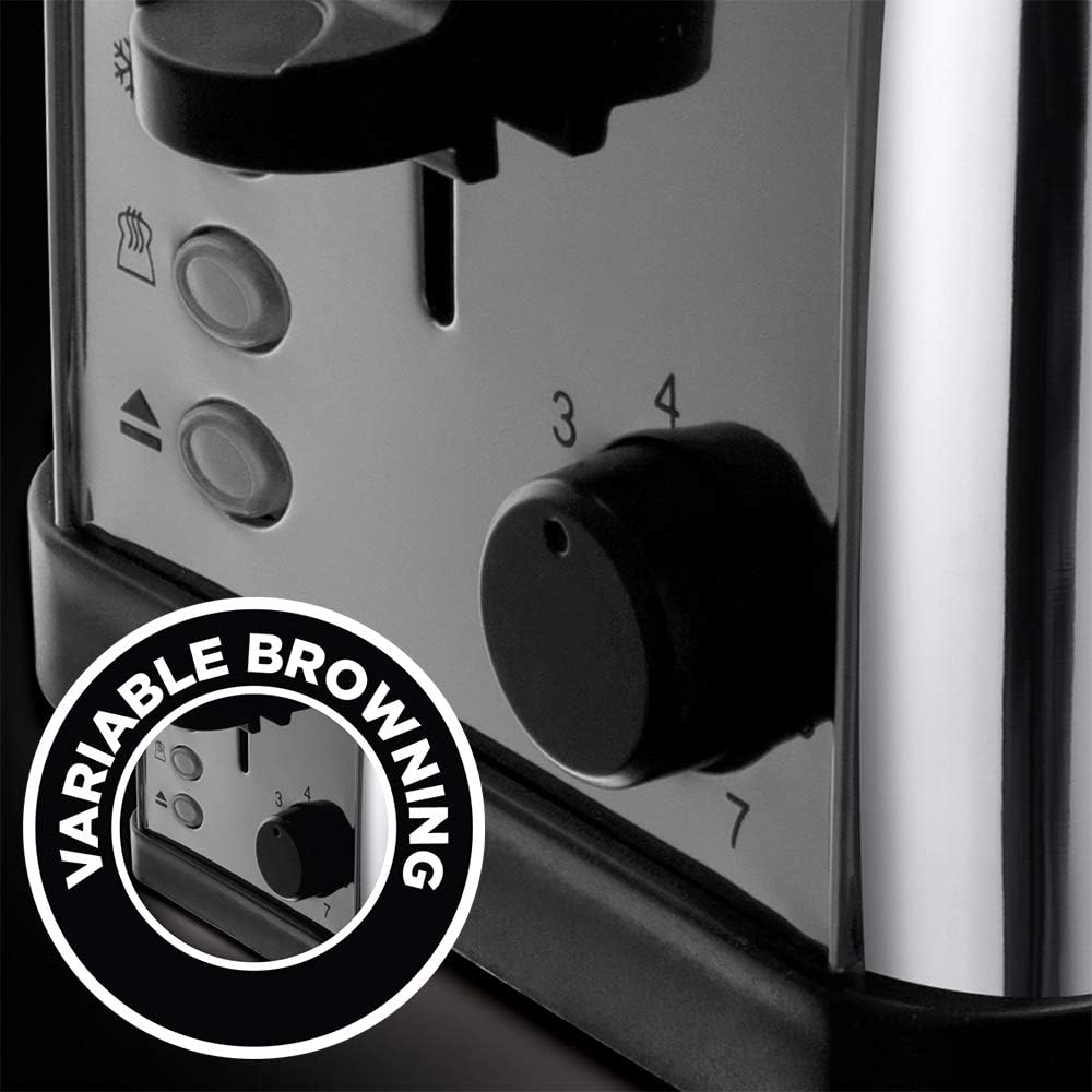 Russell Hobbs 18784 Dorchester 2-Slice Toaster, Stainless Steel, 2 Slice - Image 4