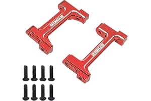 GTHELE Aluminum Front&Rear Bumper Mounts Set for Traxxas TRX4M Upgrade Parts 1/18 RC Crawler Car (Red)