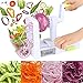 [NEWLY IMPROVED] Vegetable Spiralizer, 5 Blade Spiralizer Vegetable Slicer, Veggie Pasta Spaghetti Maker, Foldable Design with Cleaning Brush & Super Strong Suction Pad By Uvistare