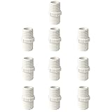 FangKingNo 10pcs 0.75 Inch PVC Nipple Male to Male