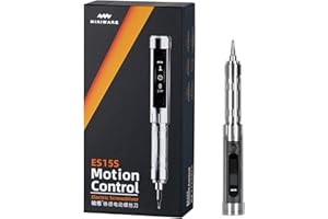 YKEY Original MINIWARE ES15S Mini Electric Power Screwdriver Rechargeable Portable Small Cordless Smart Motion Control with 24 Magnetic Bits OLED Screen Repair Tool for Phone Camera Laptop