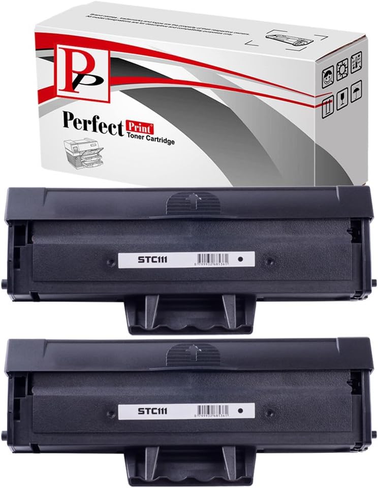 2 PerfectPrint Compatible Toner Cartridges Replace MLT-D111S for Samsung, Black