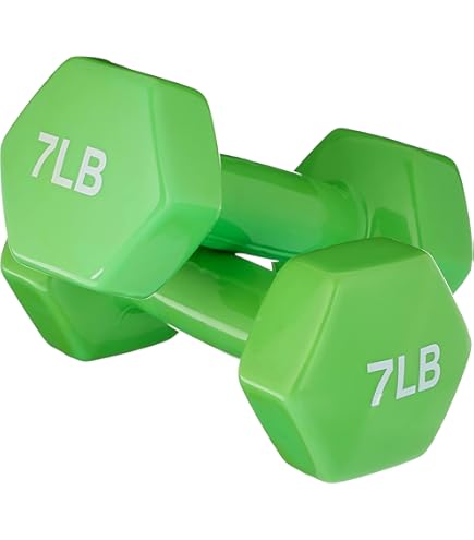 Amazon.com : CanDo Vinyl Coated Dumbbells Pair Green 3 lb 2pc