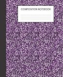 Composition Notebook: Faux Luxury Purple Metallic Glam College Ruled Notebook Lined School Journal