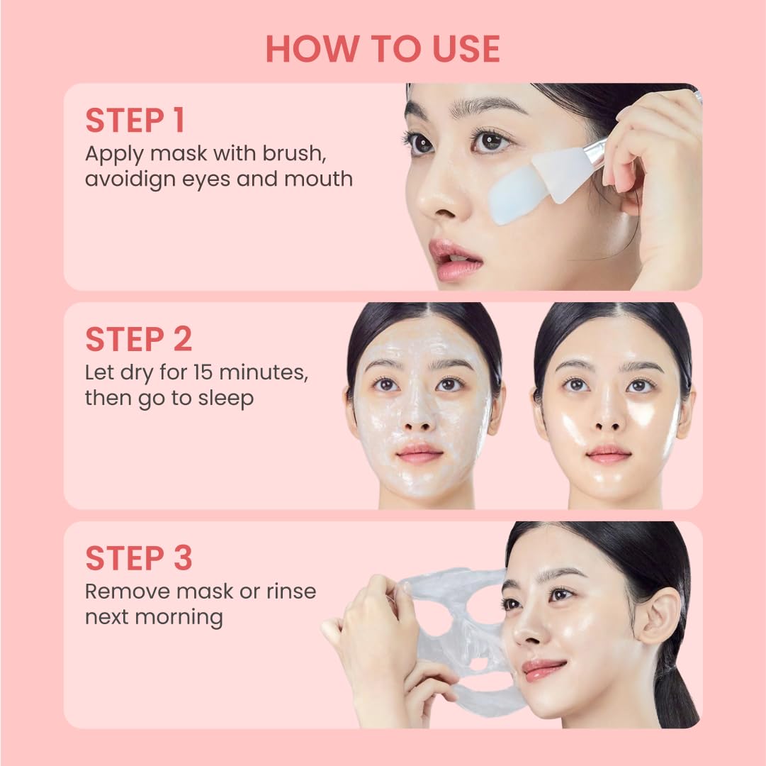QUIA Collagen Wrapping Mask 75ml - Clinical +92% Firmer Appearance - Overnight Glass Skin Peel Off - Korean Skincare - All Skin Types - Better Than Sheet Masks