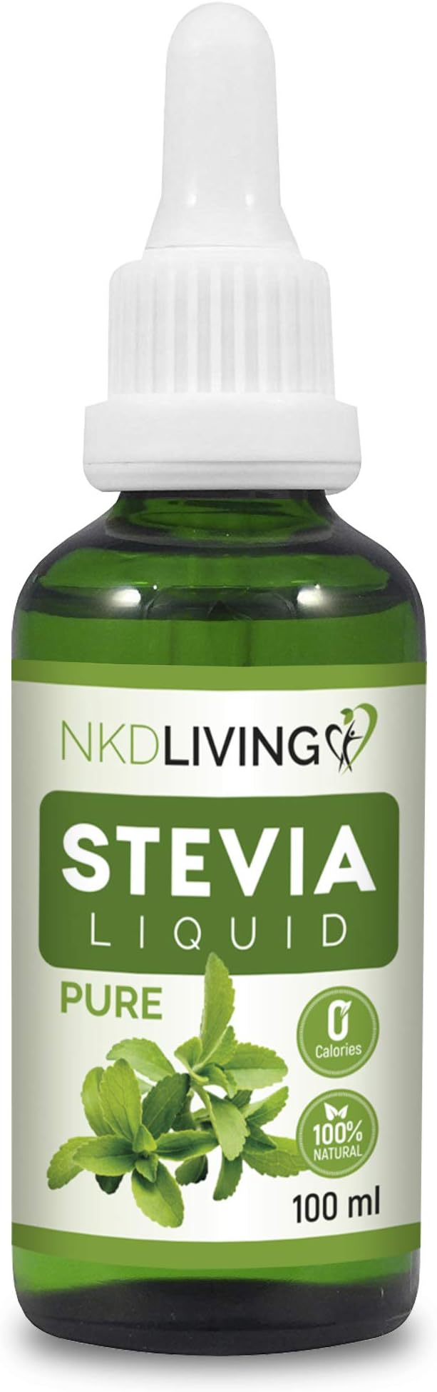 NKD Living Pure Stevia Liquid Drops 100ml Pure Stevia, Unflavoured