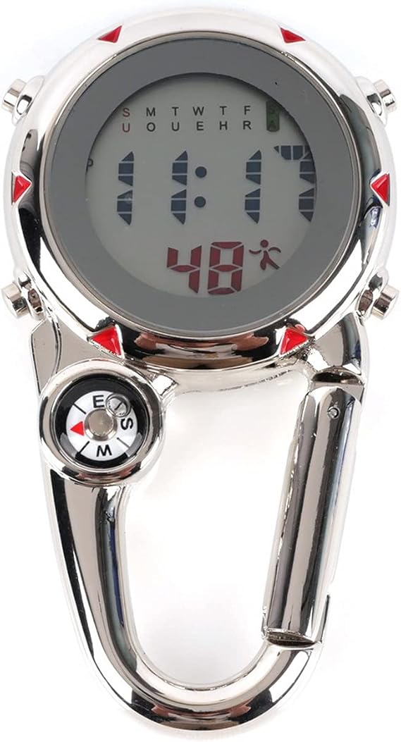 Carabiner Watch, Multifunctional Luminous Clip on Carabiner Watch Mini