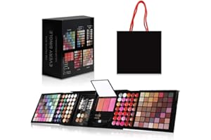 177 Color Hotrose Full Pink Eyeshadow Palette Blush Lip Gloss Concealer Kit Beauty Makeup Set,All-in-One Makeup Kit with Mirror, Applicators