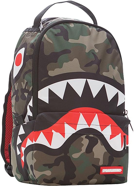 sprayground camo shark luggage