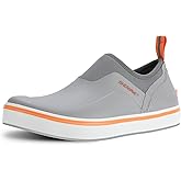 Showave Men's Deck Shoes Waterproof Short Rain Boots Breathable Sports Sailing Booties Non-Slip Rubber Boots Low Cut Design for Outdoor Fishing Gardening Walking